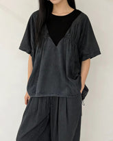 Denim Batwing Top