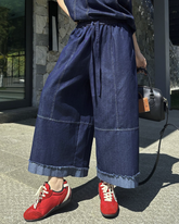 Contrast Denim Culottes