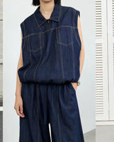 Denim Oversized Top - Ferlicious Singapore (view 10)