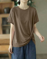 Irregular Twist Knot Basic Tee - Ferlicious Singapore (view 2)