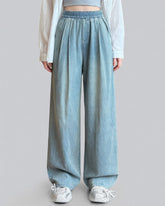 Tencel Denim Pull Up Pants