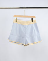 Crochet Trim Ruffles Shorts