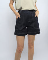 Contrast Stitch Shorts - Blue