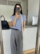 Lyocell Scoop Neck Tee - Ferlicious Singapore (view 3)