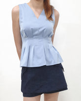 Gathered Waist Peplum Top - Ferlicious Singapore (view 7)