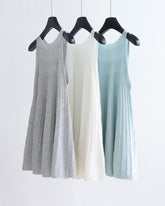Pleated A Line Knit Tank