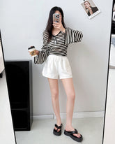 Side Split A Line Shorts