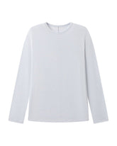 Silk Modal Long Sleeve Tee - Light Blue