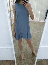 Waves Hem Linen Peplum Dress - Ferlicious