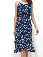 Layered Spaghetti Midi - Navy (Non-returnable) - Ferlicious