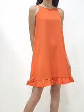Ruffles Cut In Dress - Orange (Non-returnable) - Ferlicious