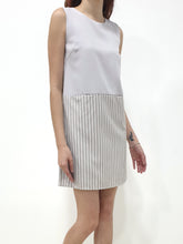 Stripes Bottom Shift Dress - Grey (Non-returnable) - Ferlicious