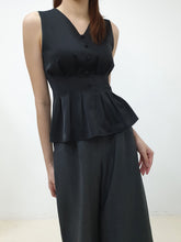 Gathered Waist Peplum Top