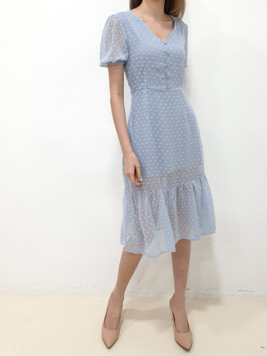 Swiss Dot Midi Dress, women's dress - Ferlicious Singapore