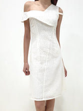 Assym Eyelet Midi - White (Non-returnable) - Ferlicious