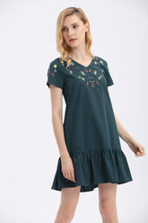 Gingham V Neck Dress - Ferlicious