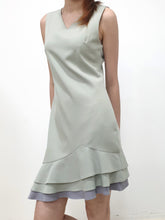 Layered Hem V Neck Dress