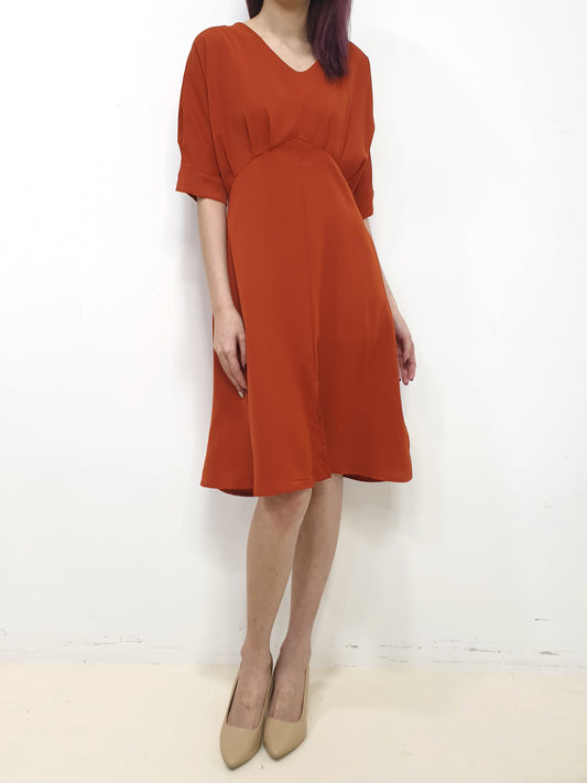 Loose Fit Midi Swing Dress, women's dress - Ferlicious Singapore