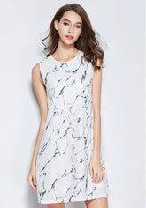 Marble Trapeze Dress - Ferlicious