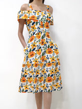 Sweet Story Cold Shoulder Dress - Yellow