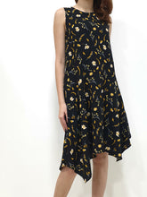 Yellow Print Handkerchief Dress - Black (Non-returnable) - Ferlicious