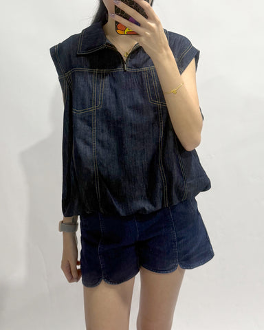 Denim Oversized Top