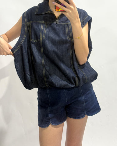 Denim Oversized Top