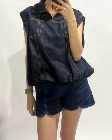 Denim Oversized Top
