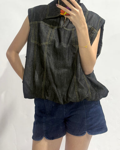 Denim Oversized Top