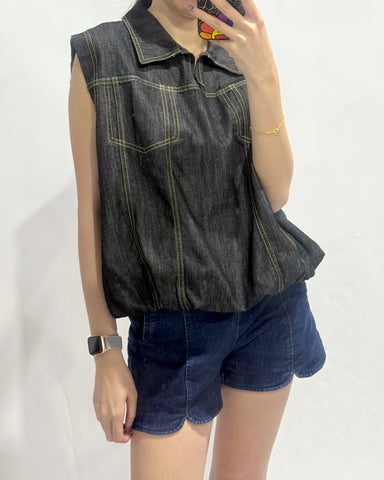 Denim Oversized Top