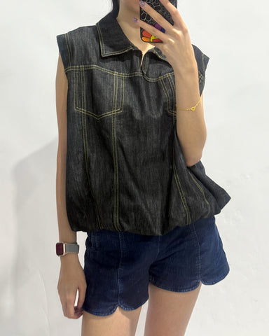 Denim Oversized Top