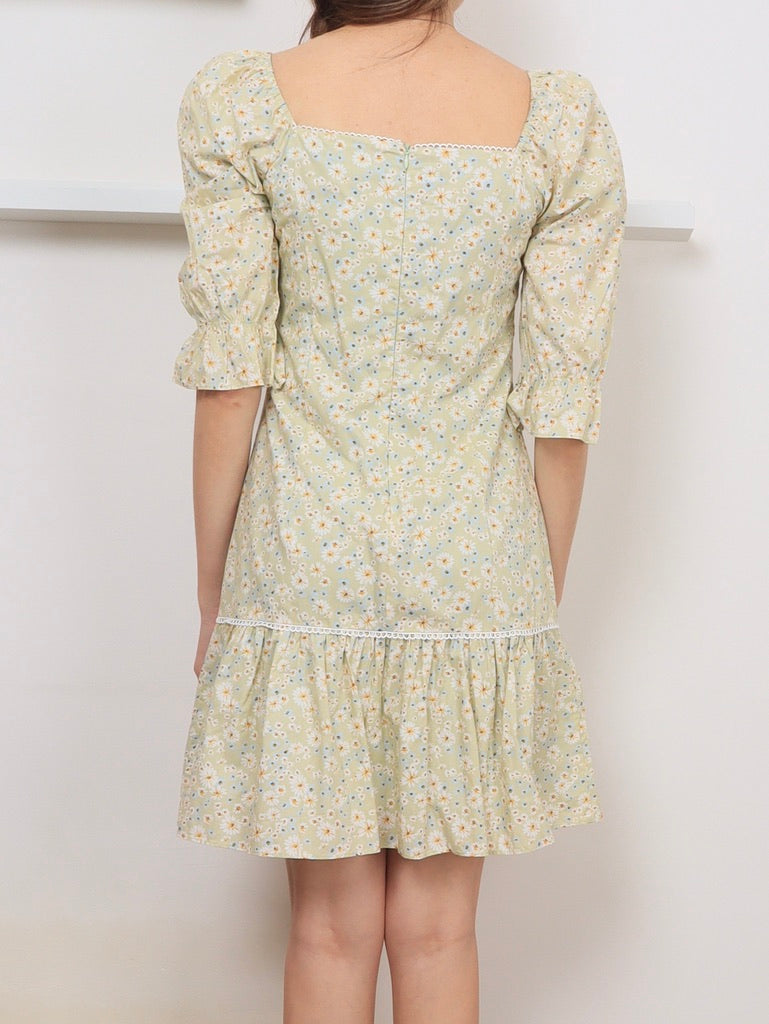 Victoria Half Sleeve Floral Dress