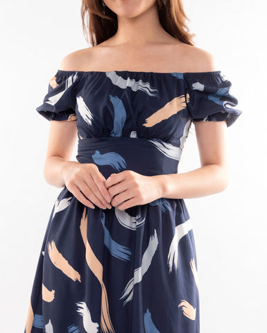 Abstract Brushstroke Crop Top