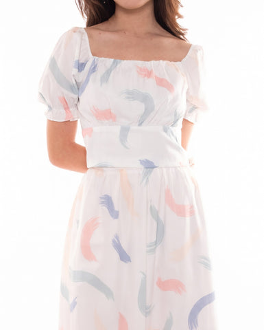 Abstract Brushstroke Crop Top