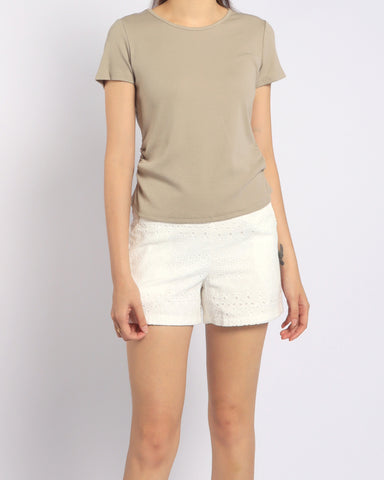 Back Keyhole Ruched Waist Top