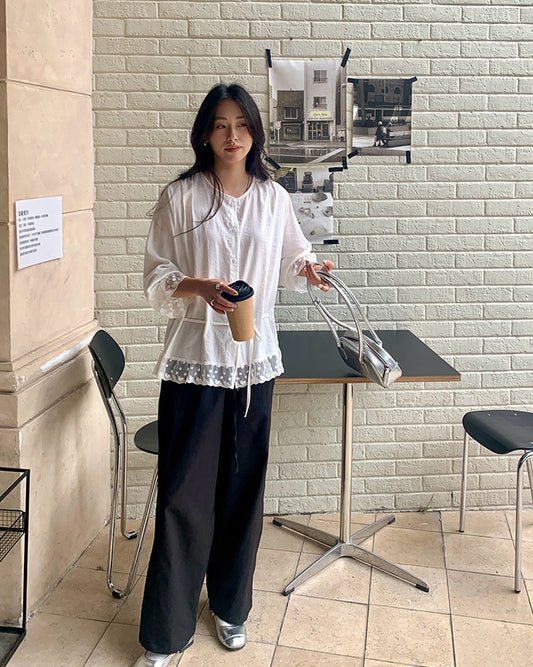 Baggy Pull Up Pants, women's pants - Ferlicious Singapore