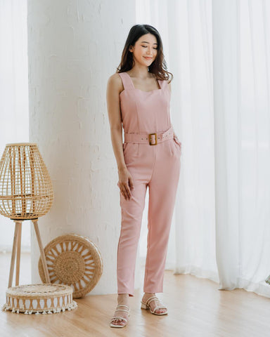 Buttons Tapered Jumpsuit