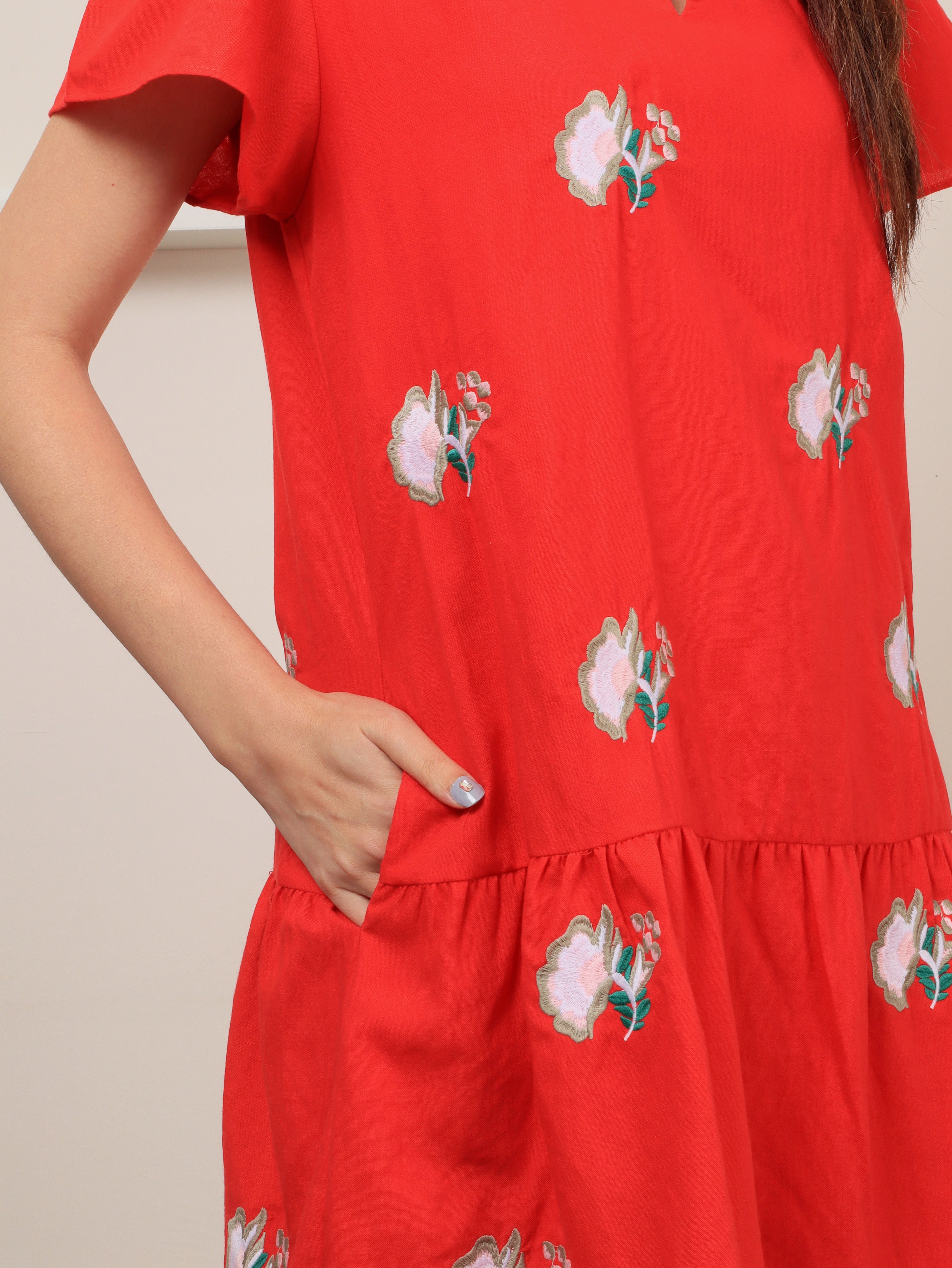 Chaitali Embroidered Peplum Dress