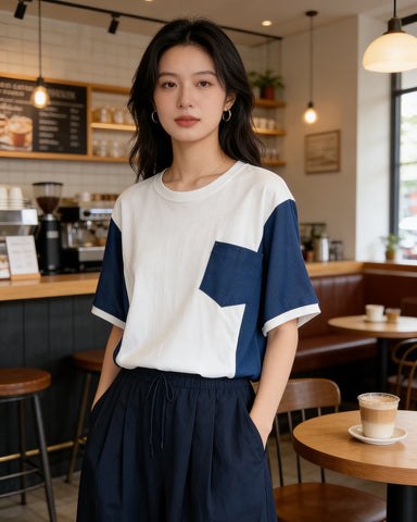 Color Block Pocket Tee