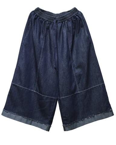 Contrast Denim Culottes