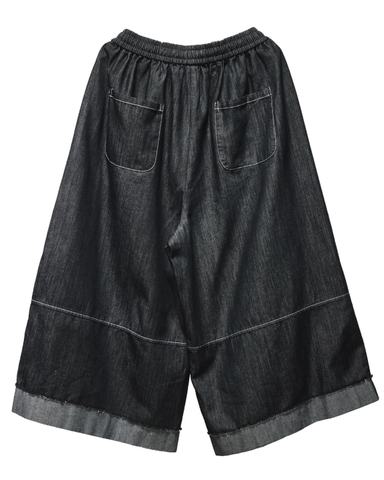 Contrast Denim Culottes