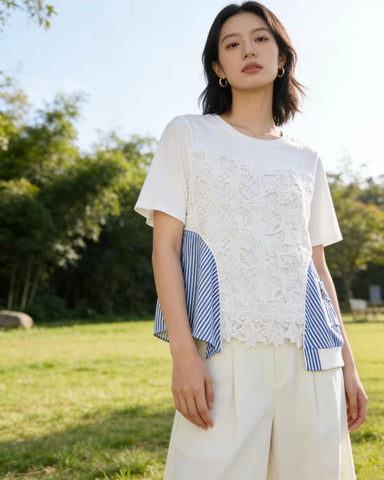 Crochet Stripes Top