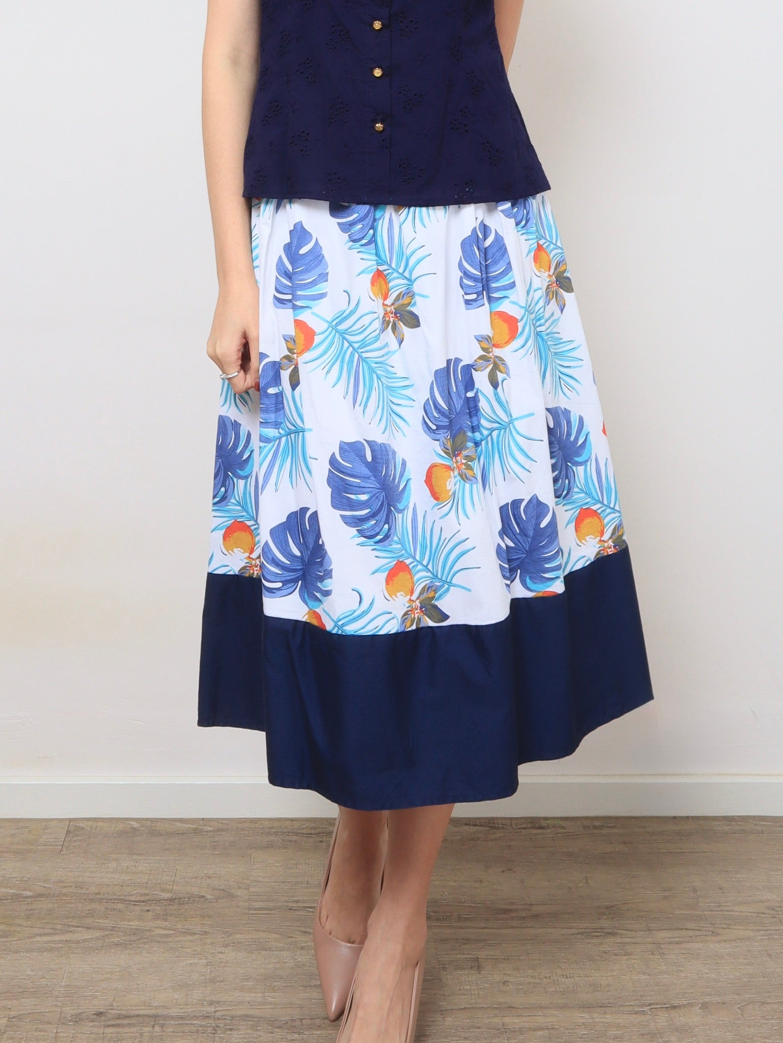 Tropical Print Skirt