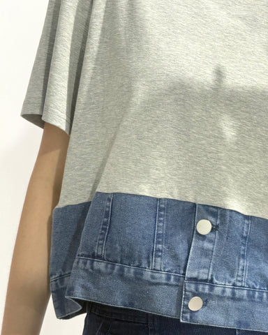 Denim Combo Top