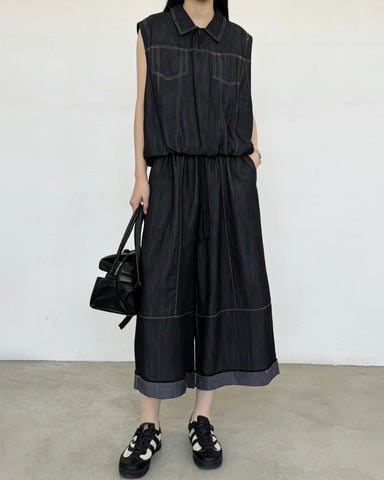 Denim Oversized Top