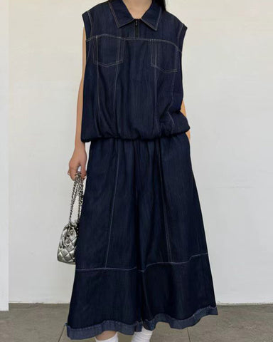 Denim Oversized Top