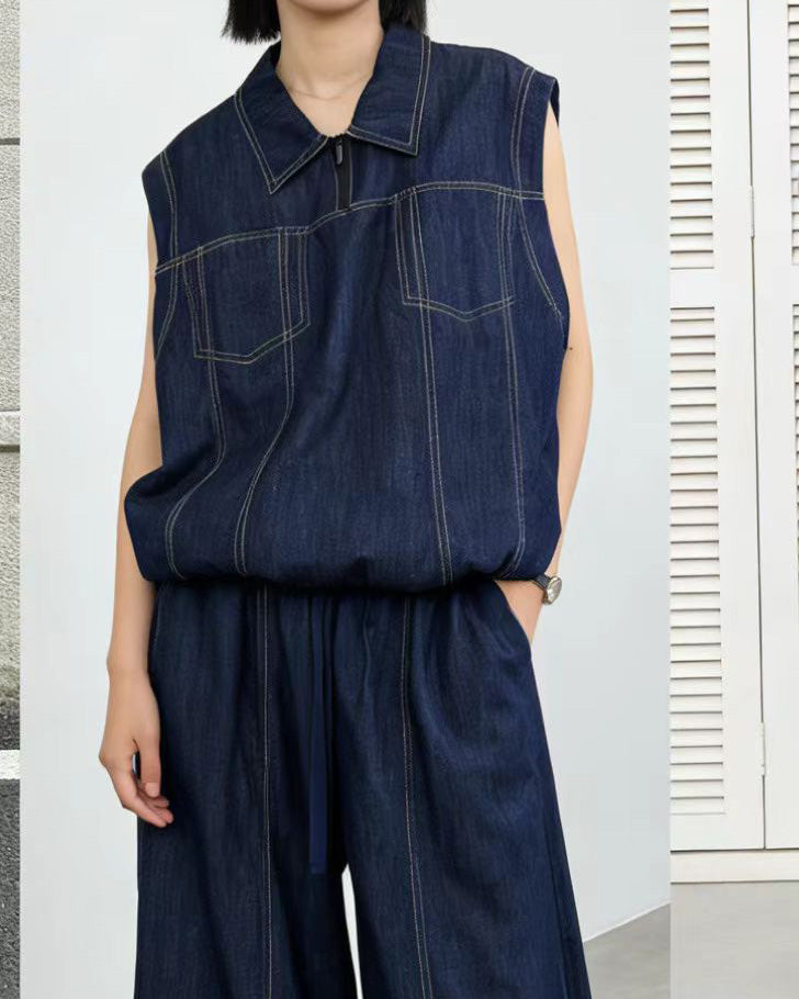 Denim Oversized Top - Ferlicious Singapore (view 10)