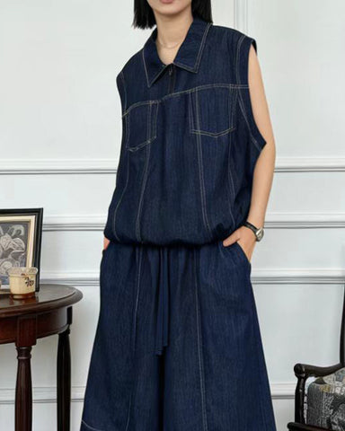 Denim Oversized Top