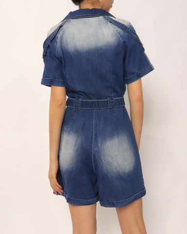 Denim Romper - Dark
