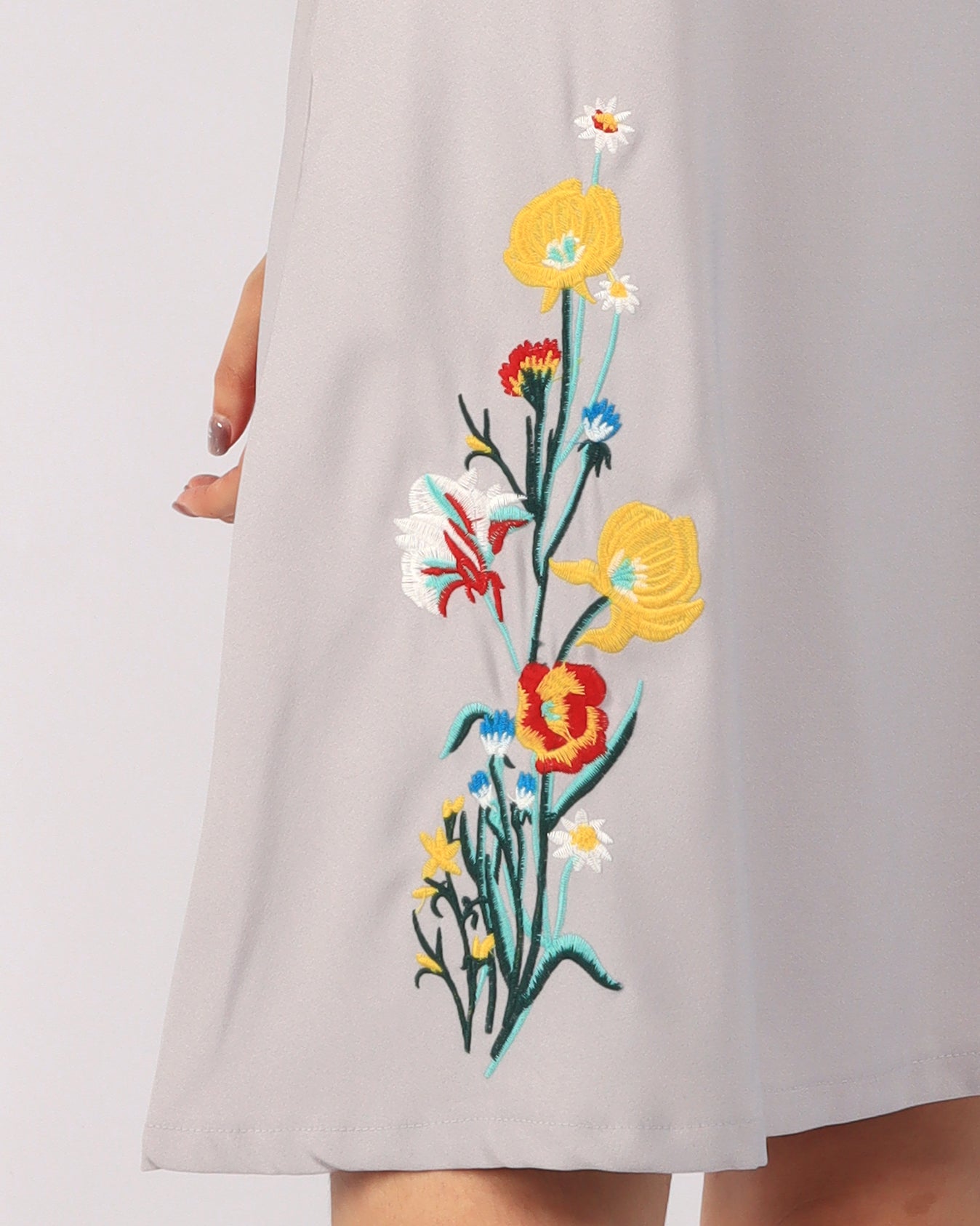 Embroidered A Line Dress